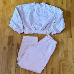 Baby pink zara sweat set